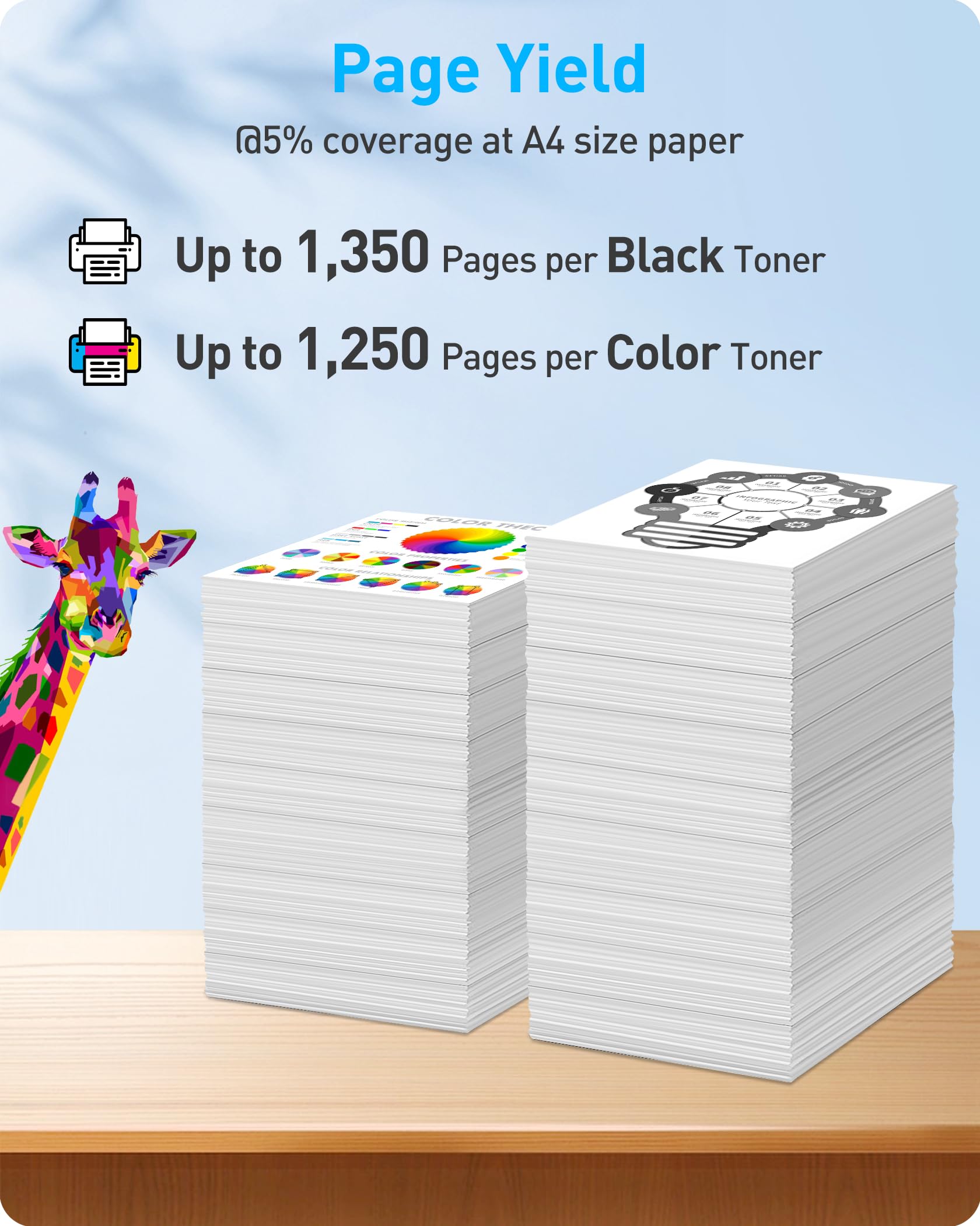 Cartuchos de tóner 206A, paquete de 4 con chip: reemplazo compatible para cartucho de tóner HP 206A para HP Color Laserjet Pro MFP M283 M283fdw M283cdw Pro M255 M255dw W2110A Set (negro