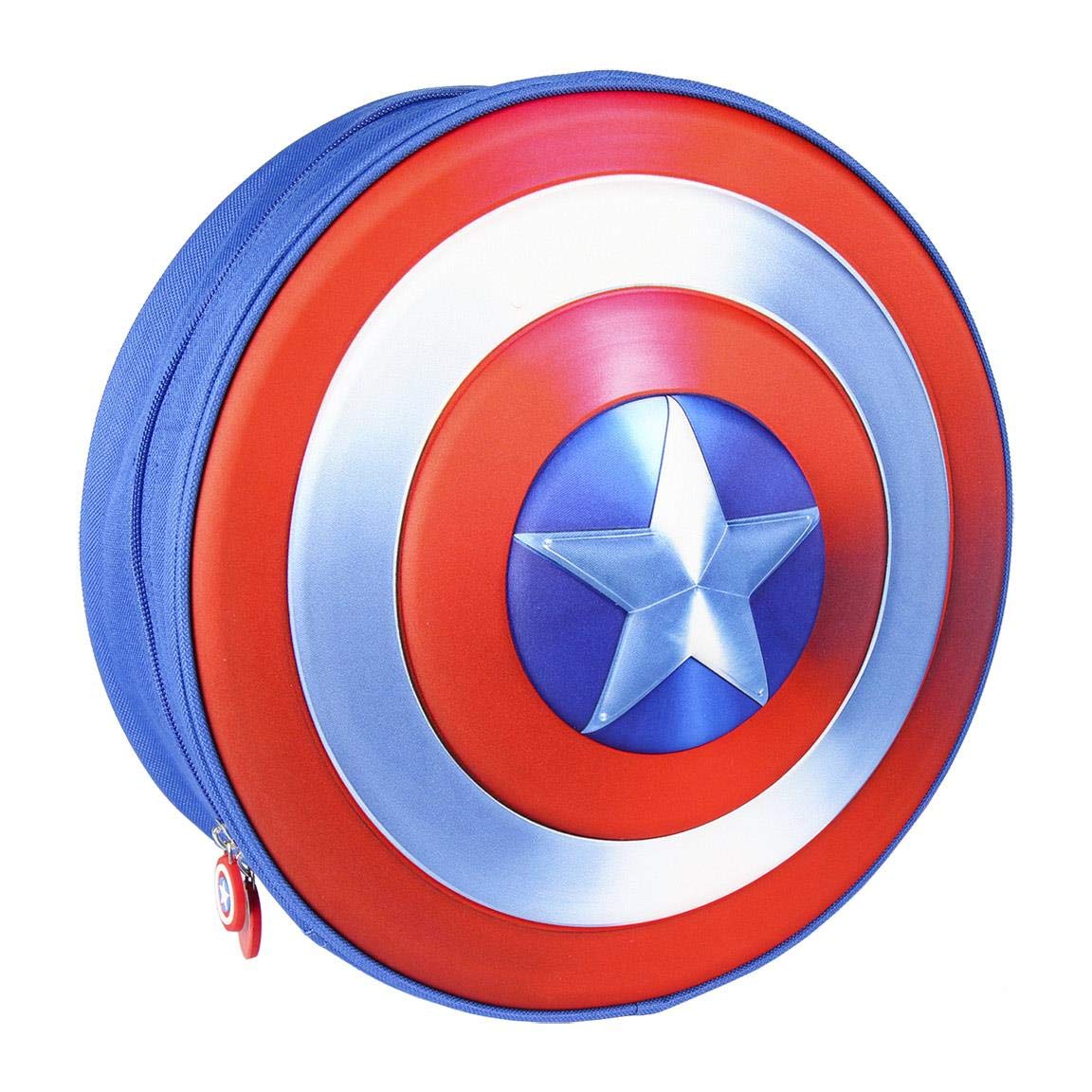CERDÁ LIFE'S LITTLE MOMENTS Mochila Infantil Capitan America de The Avengers en 3D - Licencia Oficial Marvel Studios, Azul, 310X310X100mm
