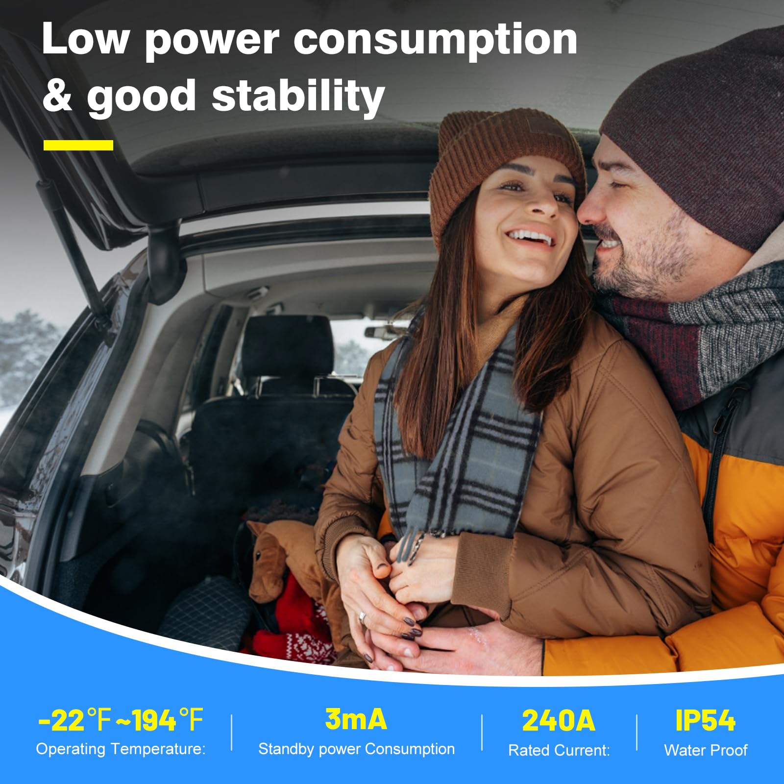 IMAYCC Coupe Circuit Batterie 12v, Coupe Batterie 240A, Circuit Voiture, Interrupteur D'arrêt Automatique pour Voiture, RV, ATV, Camion, Bateau.