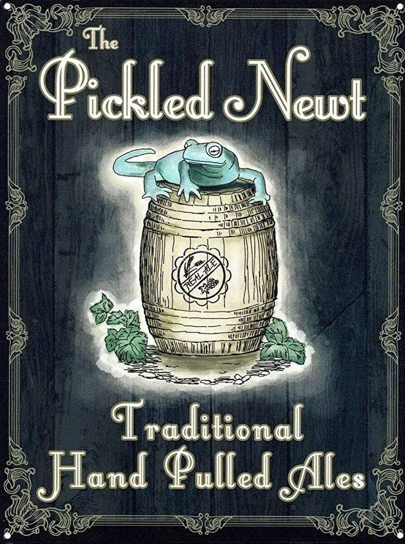 Retro Vintage Decor Metal Tin Sign 12x16,Pickled Newt