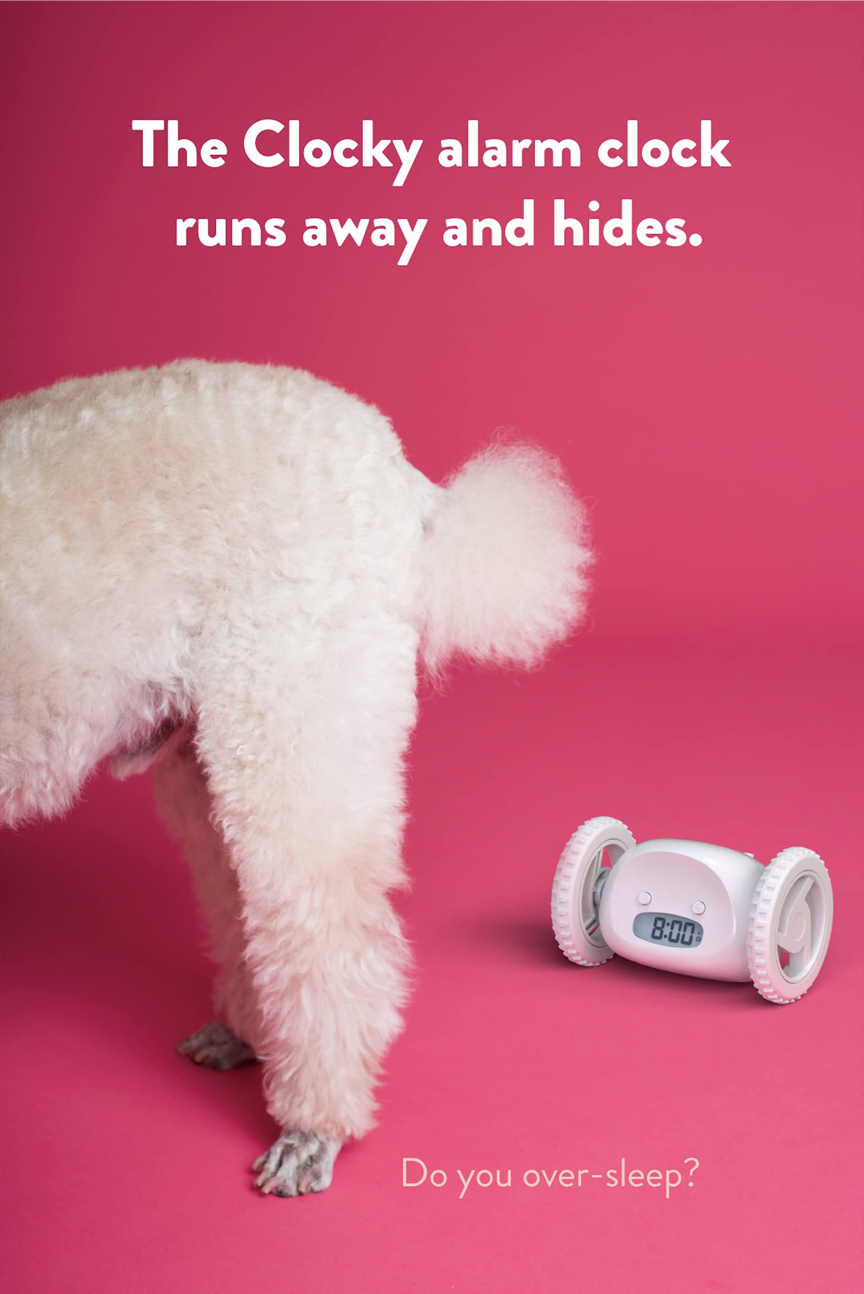 Clocky Alarm Clock on Wheels (Original) Extra Loud for Heavy Sleeper