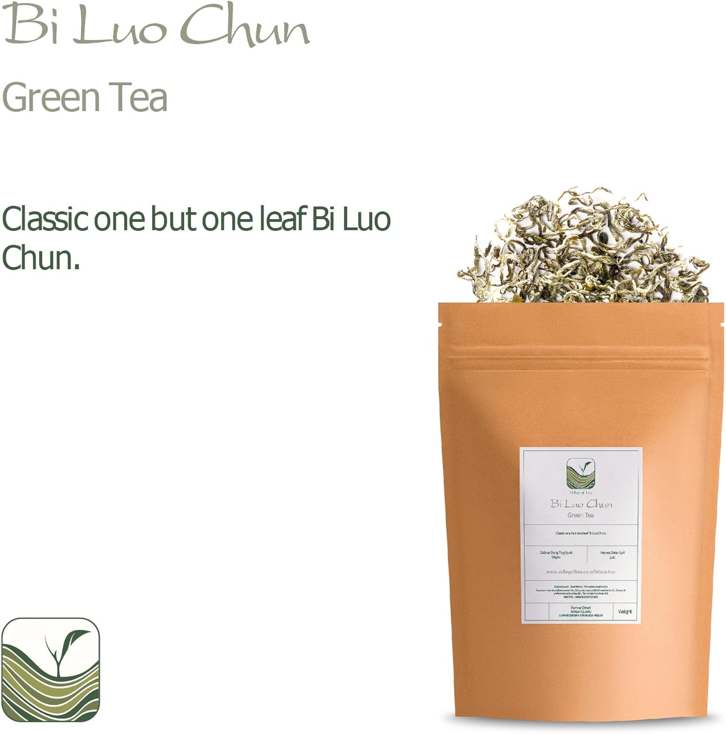 Bi Luo Chun Tea - Famous Chinese Tea - Loose Leaf Premium Tea - Also Called Spring Snail Tea Or Biluochun (100g)