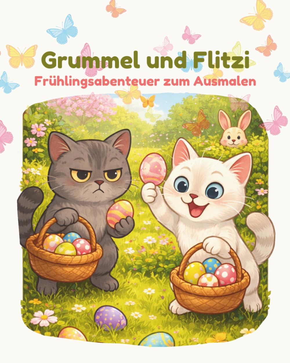Grummel & Flitzi - Frühlingsabenteuer zum Ausmalen: Eine liebevolle Reise durch Regenbogen, Ostereier und bunte Frühlingsmomente