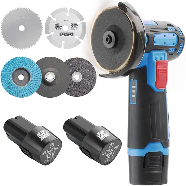 4000mAh Battery Angle Grinder Tool, Cordless Angle Grinder with battery, Small Portable Angle Grinder, Cordless cut off tool,Brushless Handheld Angle Grinders