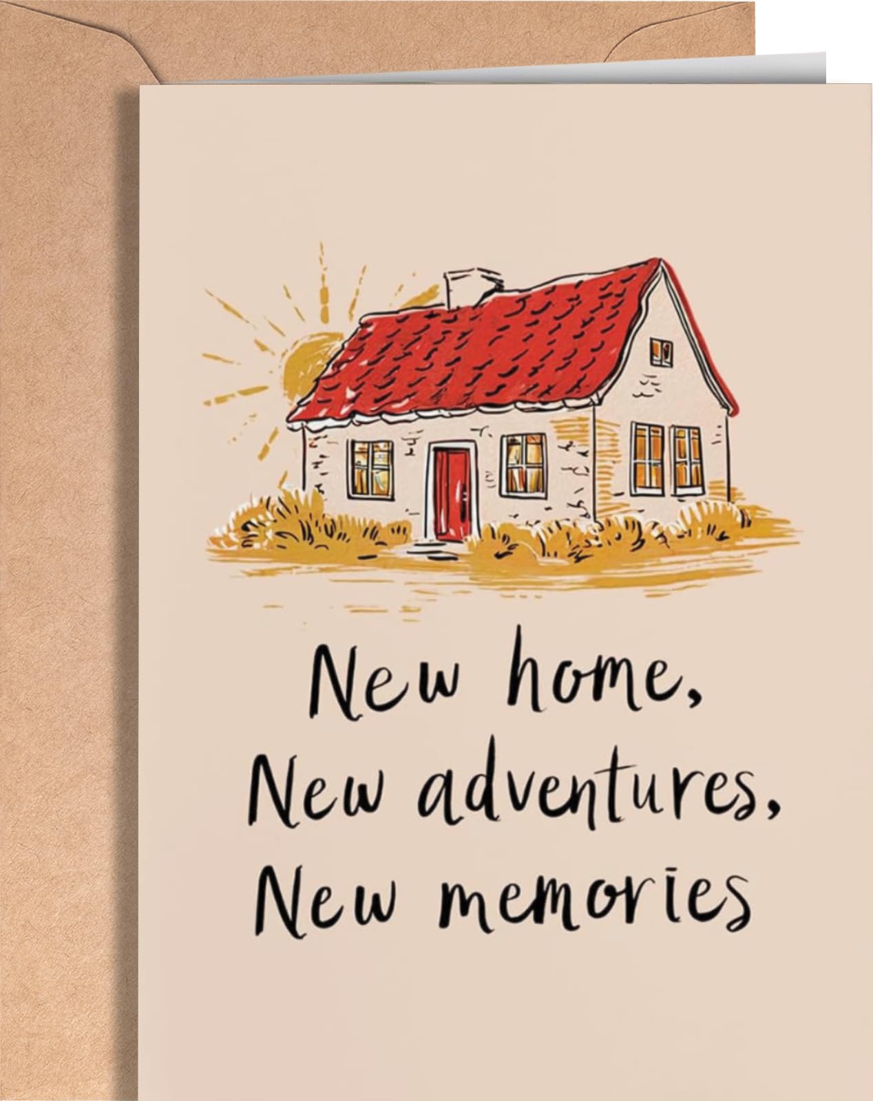 New Home Card - Housewarming Card for New Homeowners - New Apartment Congratulations - Congrats on Your New Home Card - Moving House Card for couples,