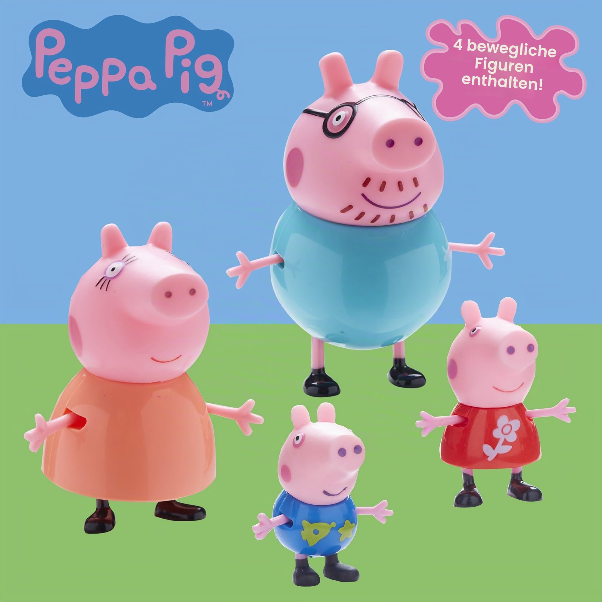 Peppa Set of Figures 4 Pack, 06666, Multicolour