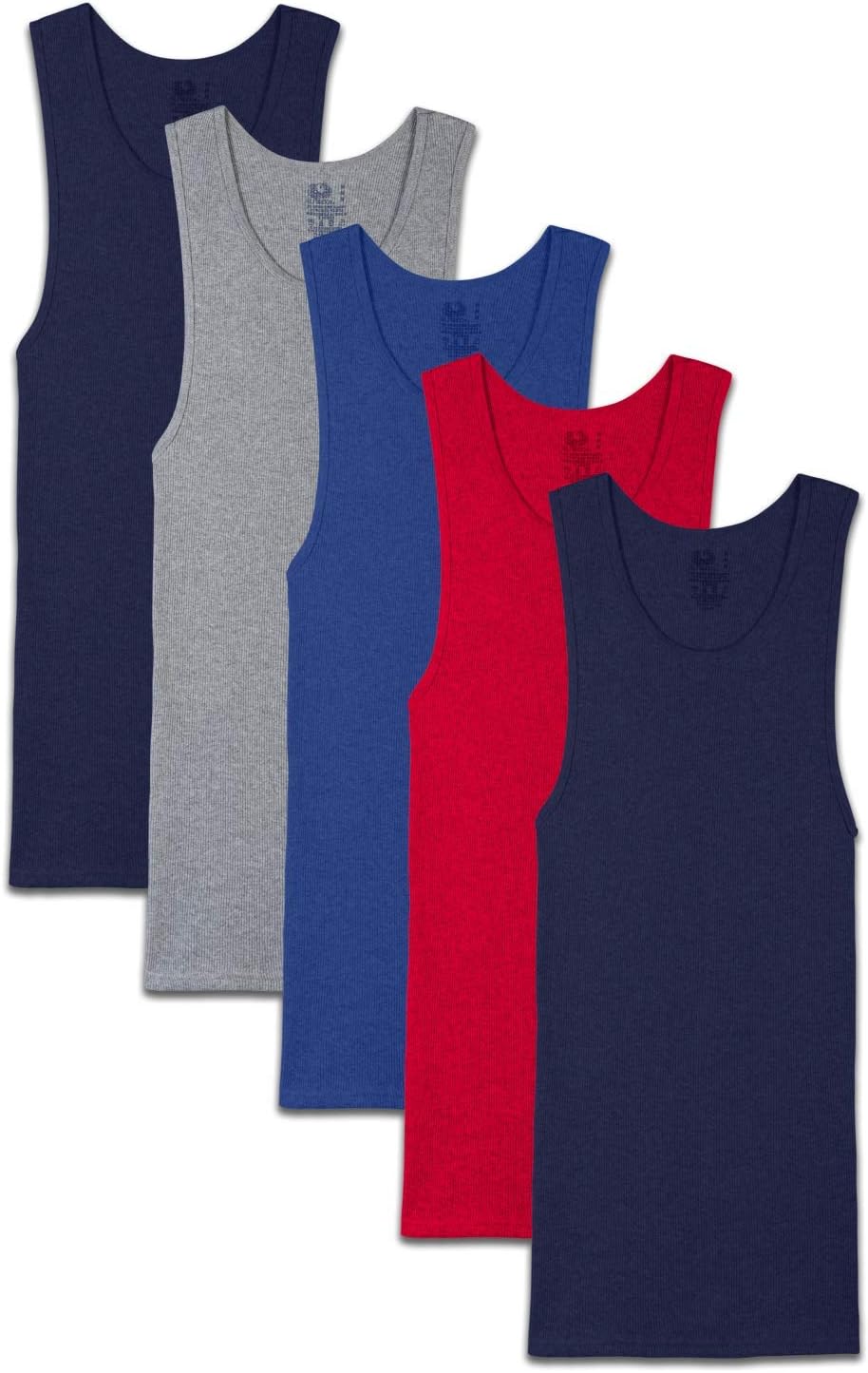 mens Assorted A-shirts Base Layer Top (pack of 5)