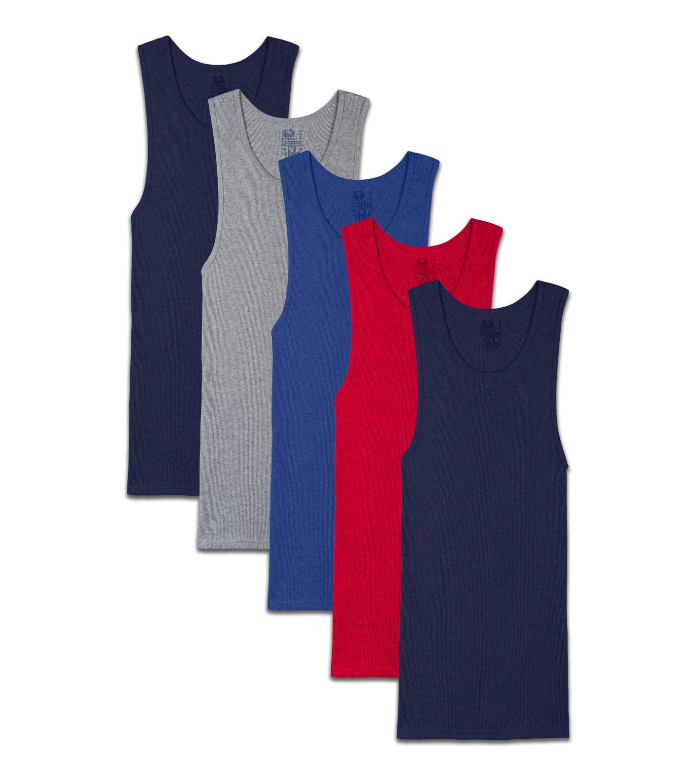 Fruit of the Loom Warstwa podstawowa (góra) Mężczyźni Assorted A-Shirts (5 w zestawie)