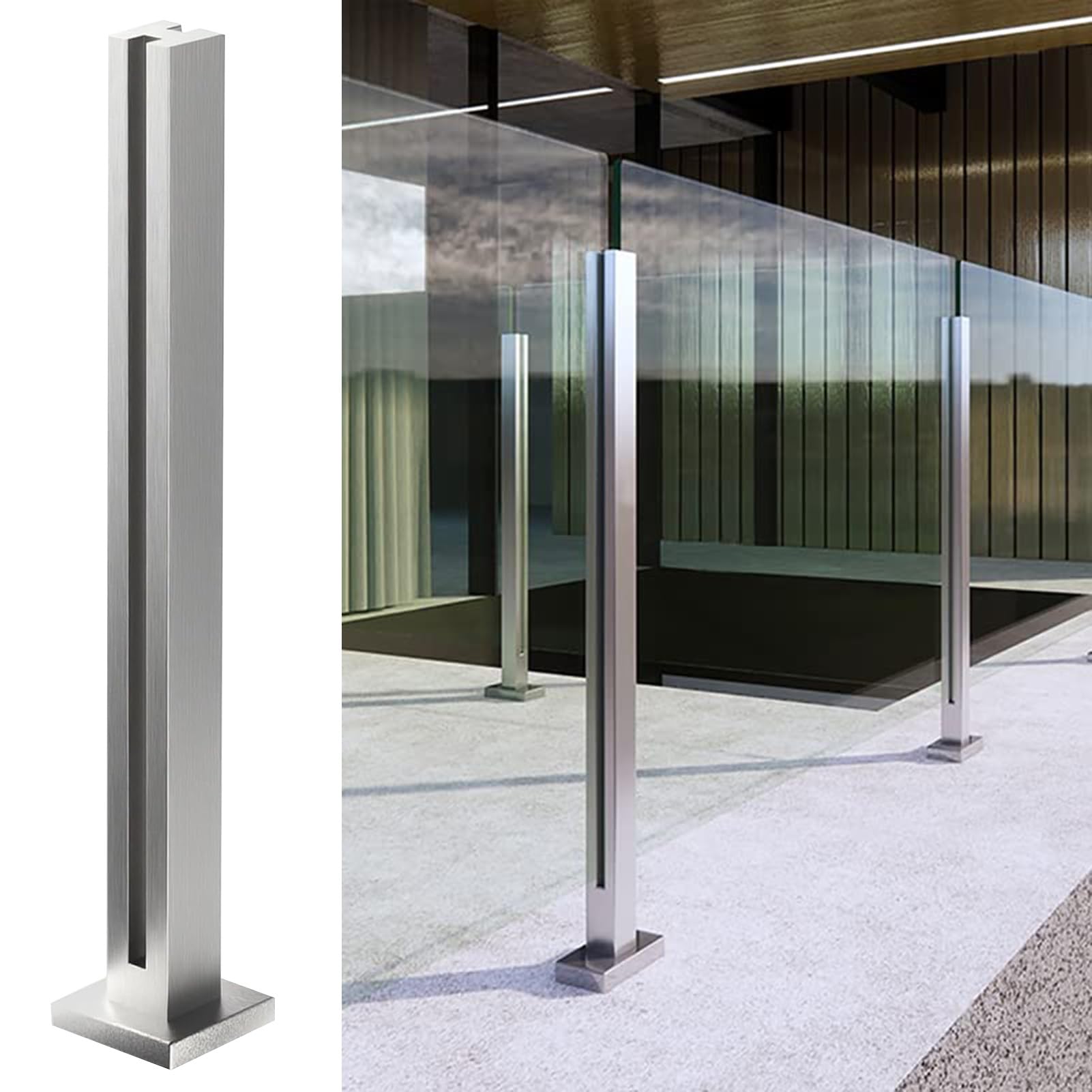 Poste de barandilla HOMEs con tornillos para balcón y terraza de suelo