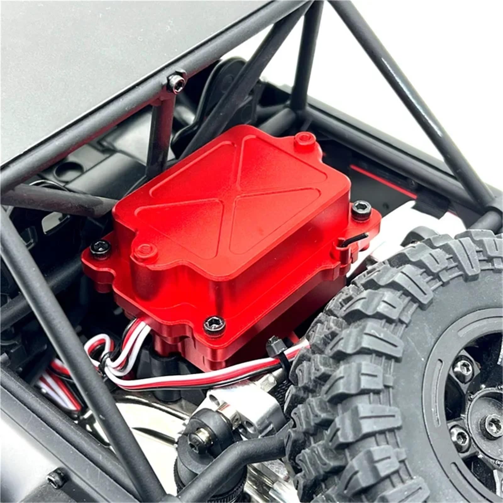 para Hyper Go para MJX para H12Y 1/12 RC Modelo Crawler Car Truck Aluminio Sintonización Eléctrica Receptor Accesorios para Cajas Kit De Piezas Mejora RC Orugas Maquetas