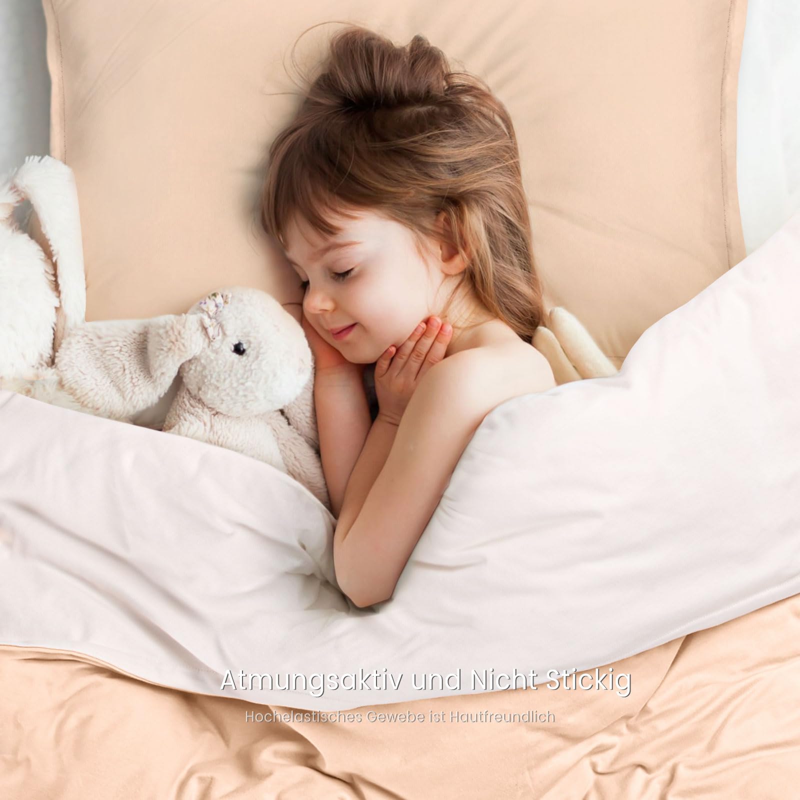 lulumoon Parure de lit pour enfant 100 x 135 : housse de couette 100 x 135 cm + taie d'oreiller 40 x 60 cm - Certifié Oeko-TEX 100 % coton - Parure de lit en jersey de qualité supérieure douce et