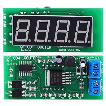 Counter Module 4 Digits Counting Range with Memory Function Digital Display Module Accumulator Module for Various Industries and Scenarios