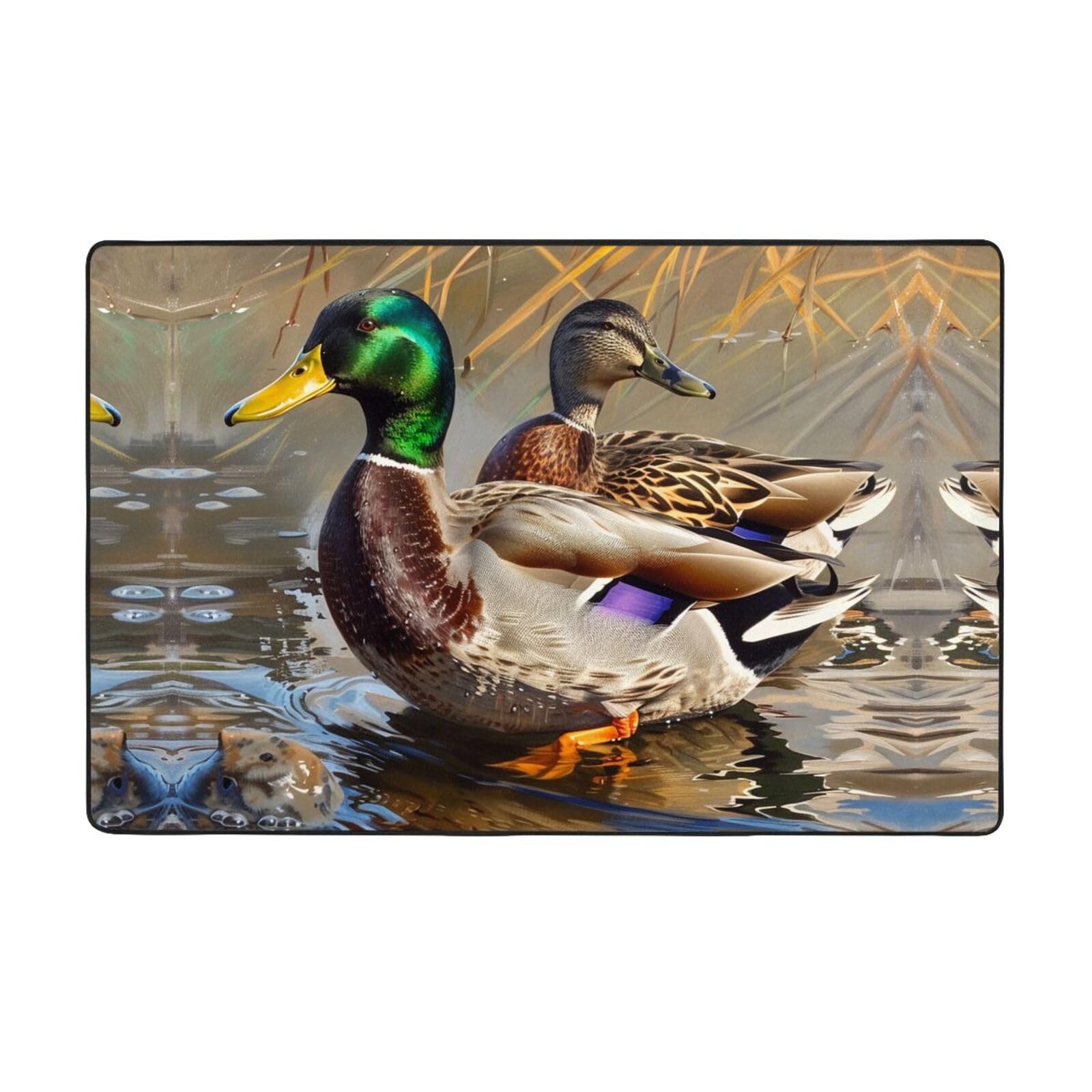 Tapis en peluche colvert pour décoration salon et chambre