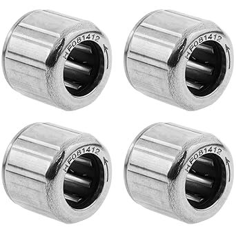 AYLIFU Needle Roller Bearing One Way Bearing 8mm Hole 14mm OD 12mm Width with Good Carrying Capacity and Stiffness (4-Piece Pack)