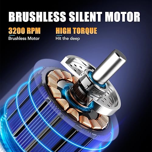 Miniatura 3 de Pistola de masaje, pistola de terapia muscular, pistola masajeadora de tejido profundo de mano con 5 velocidades ajustables, masajeador de espalda