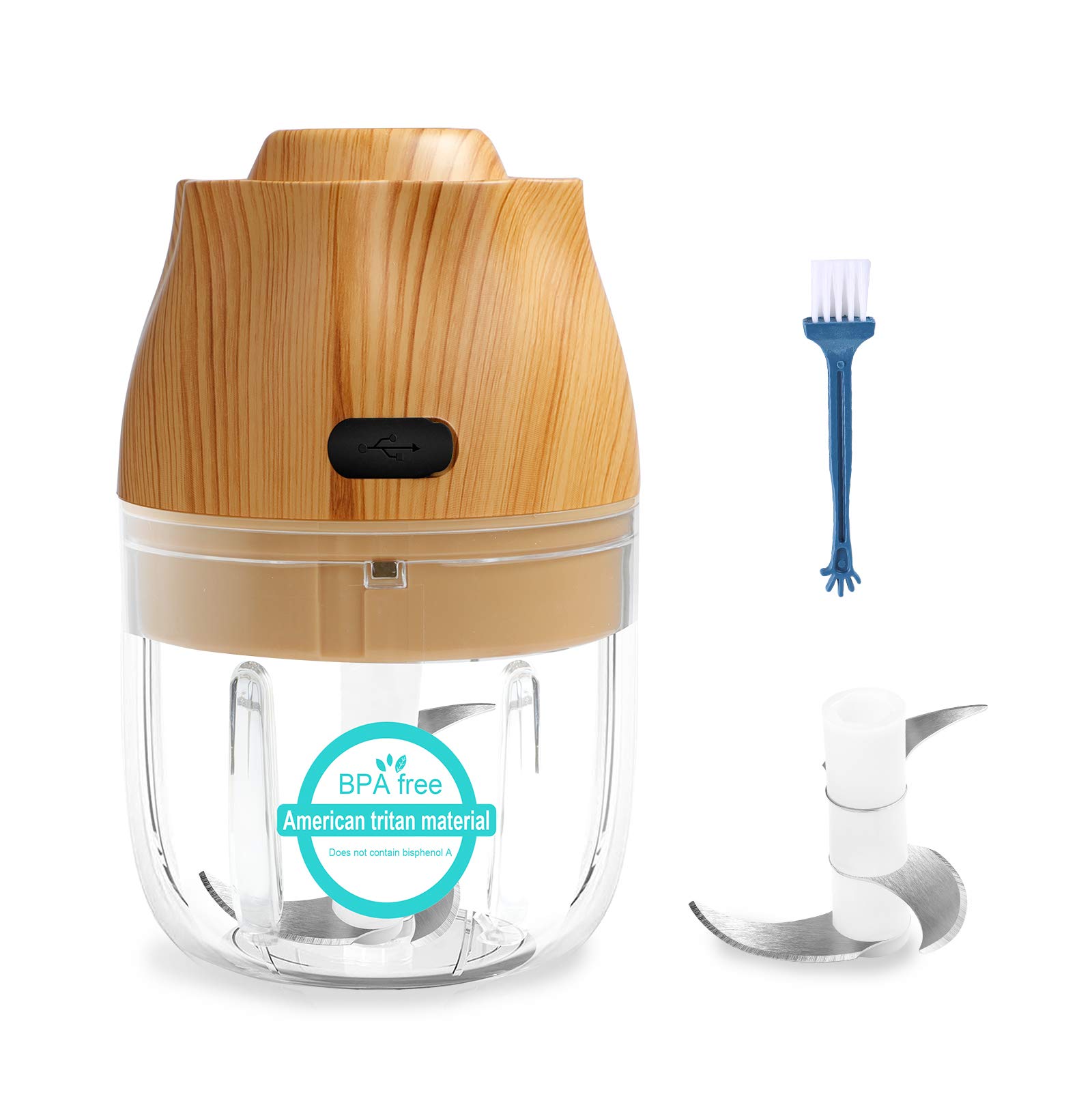 Buy Electric Garlic Chopper, Wireless Portable Food Processor for Grinder, 250ml Vegetable