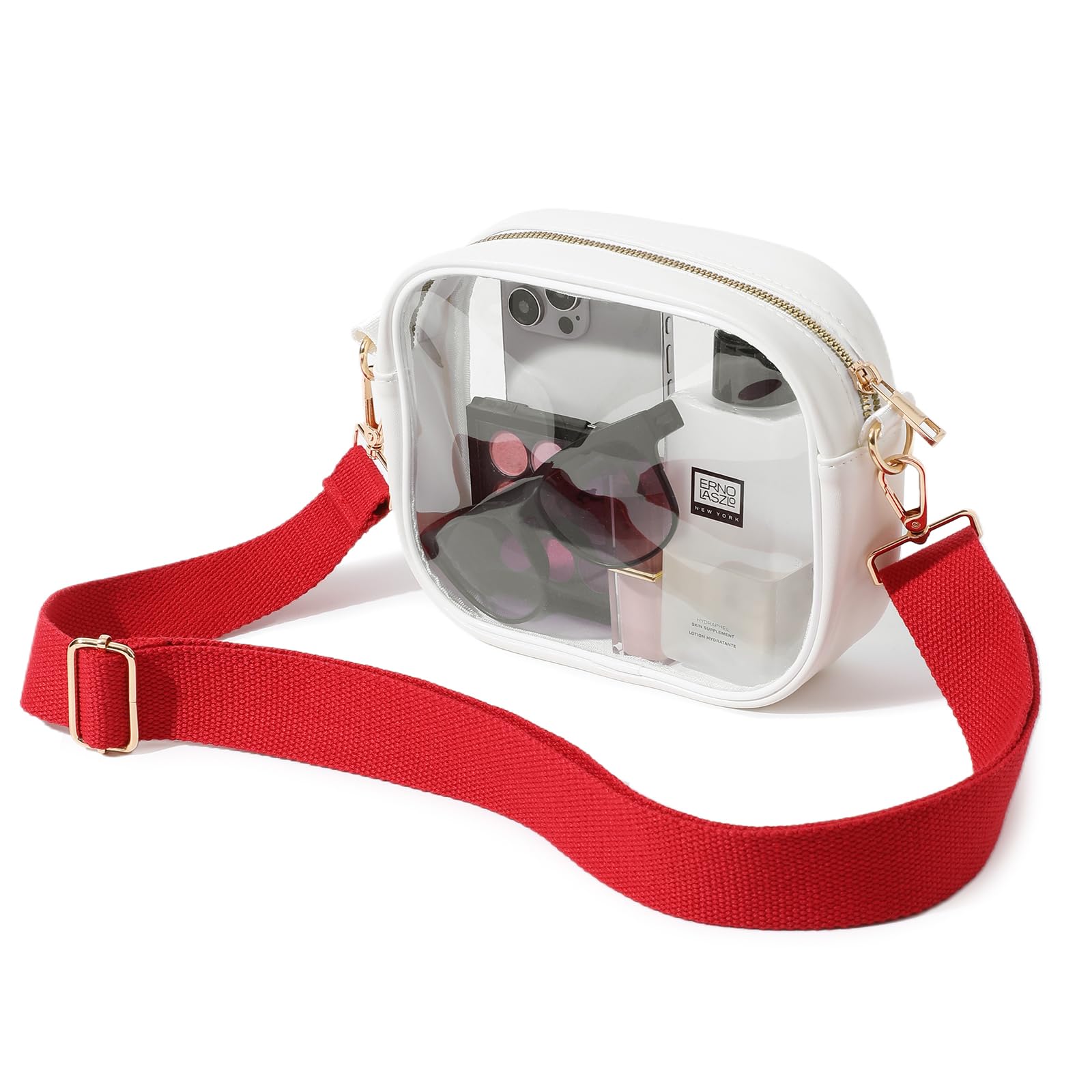 TOBVZOO Clear Bag Stadium Approved, Crossbody Transparent Bag for Concerts Sports Events, Purses for Men & Women