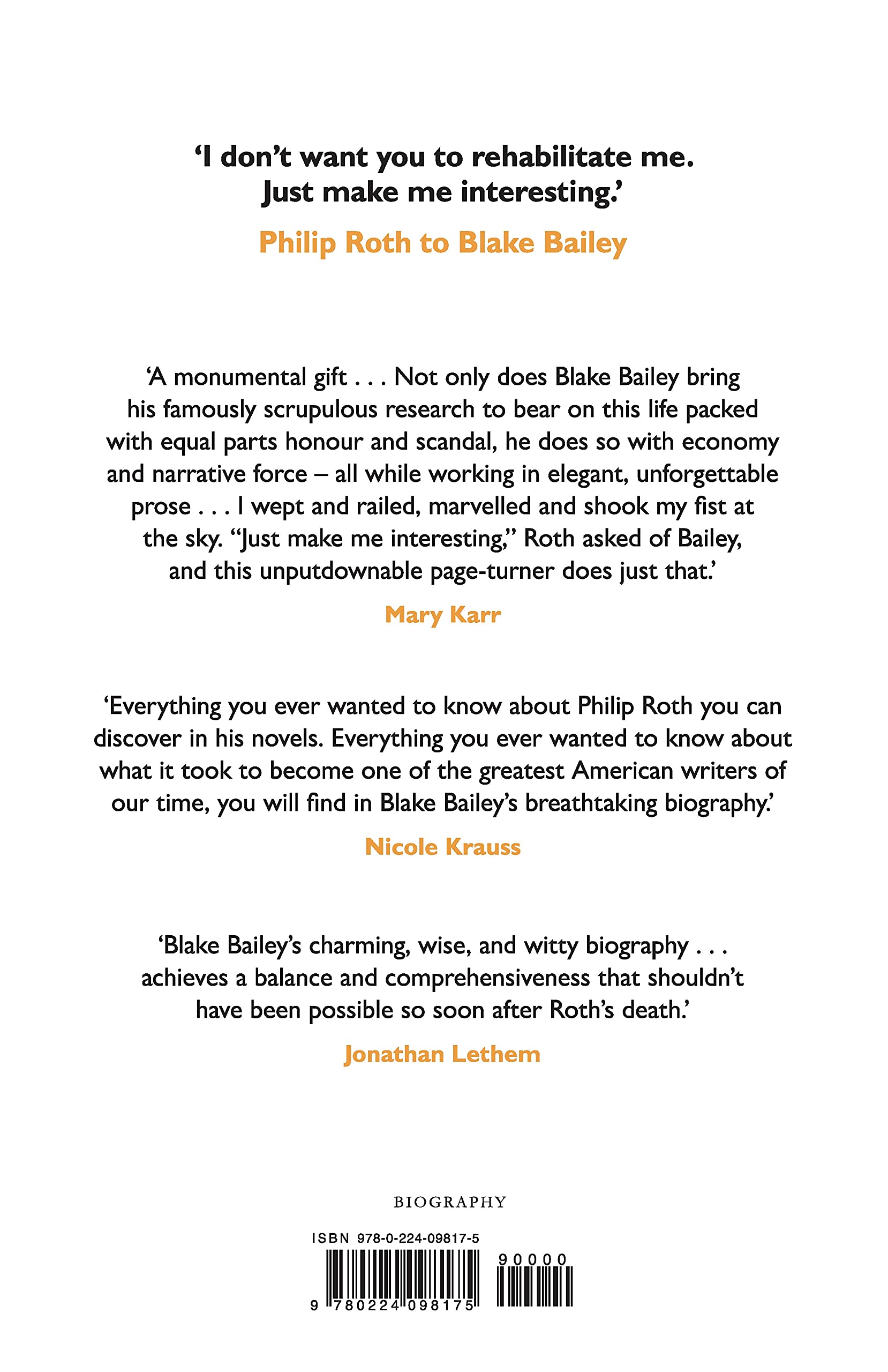 Philip Roth: The Biography