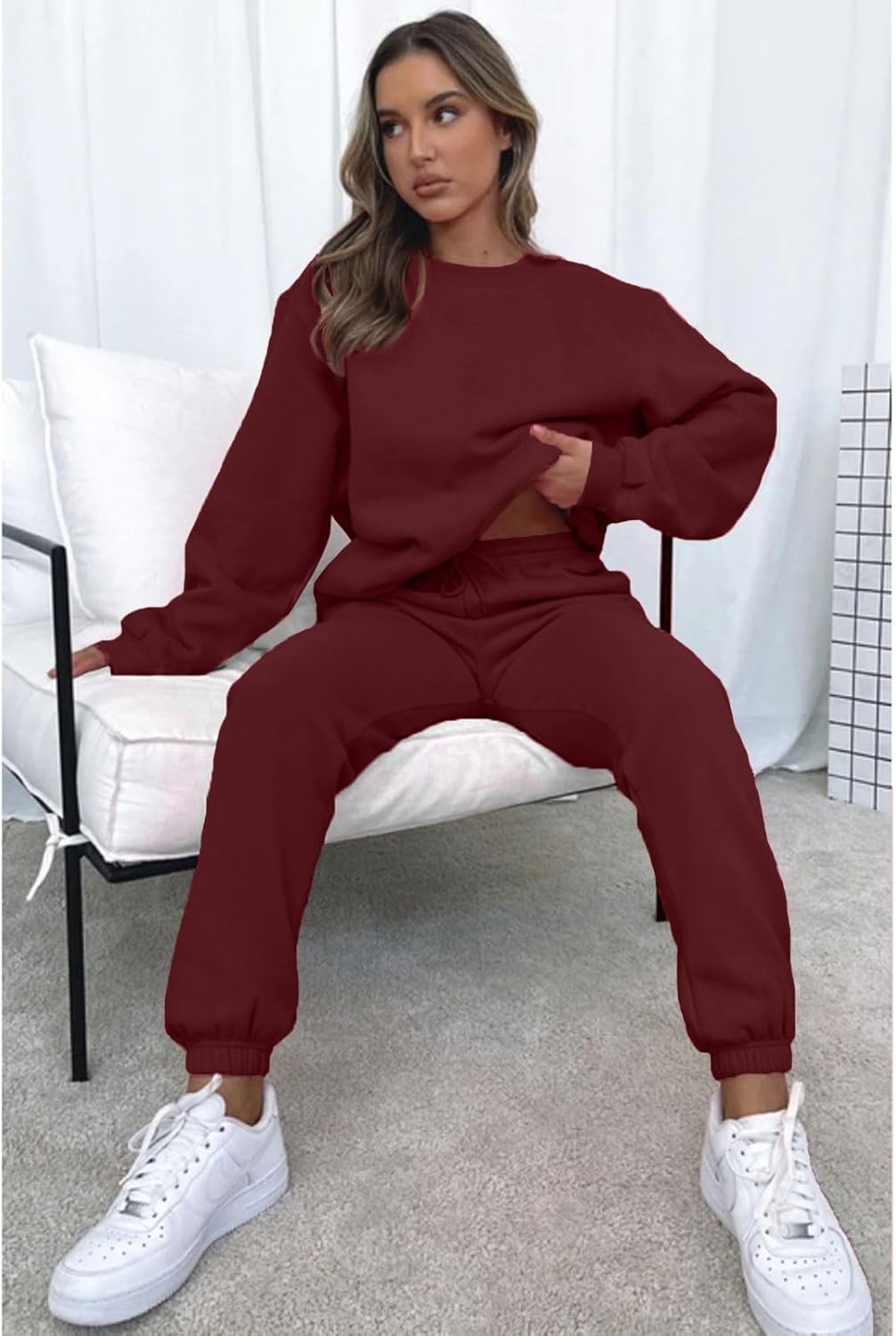 KANSOON Sweatsuits for Women Set 2 Piece Jogging Suit Long Sleeve Pullover Sweatshirts Sweatpants Tracksuit Casual Outfits - Image 4