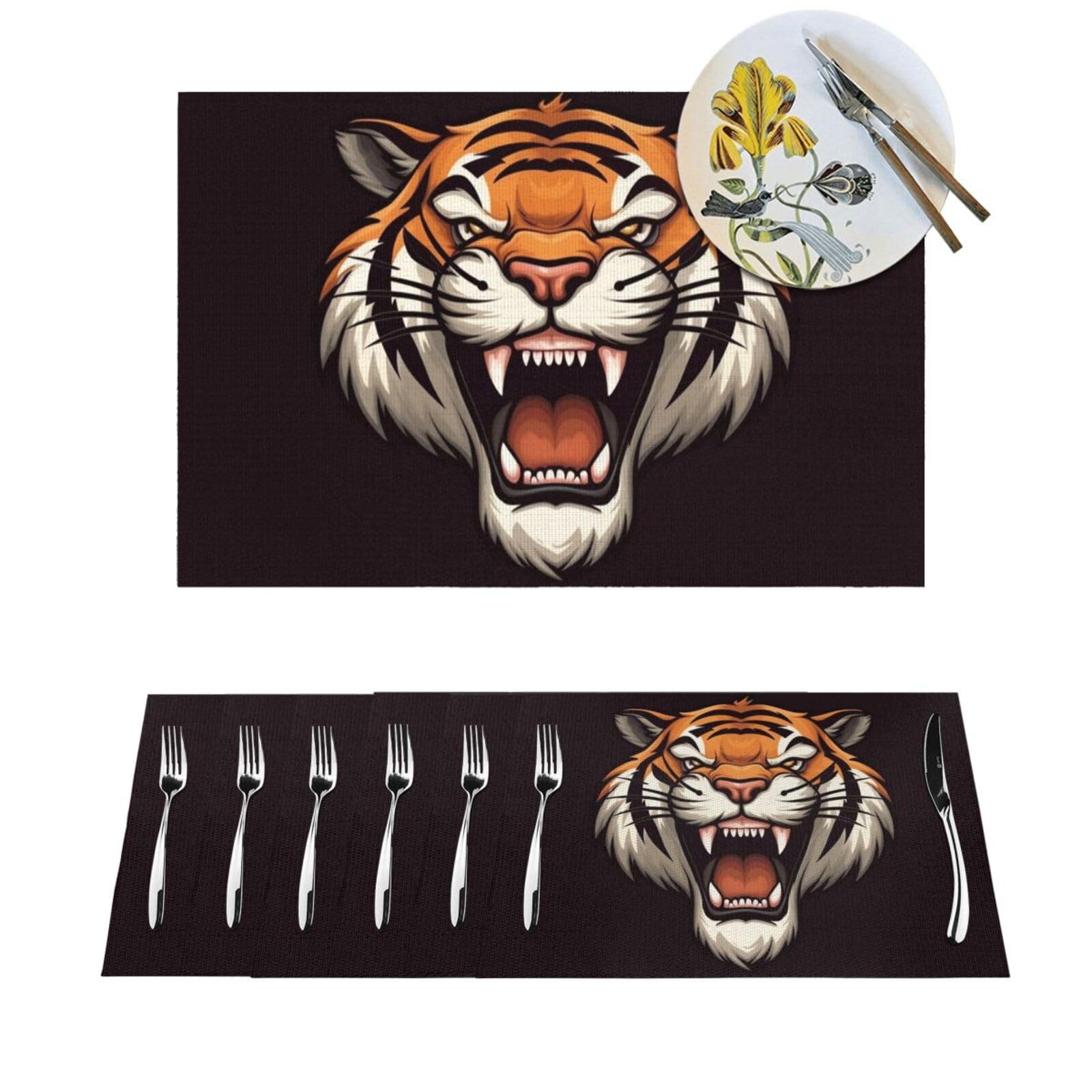 Set de table lavable anti-tache en PVC lot de 6 pièces pour simplifier le nettoyage