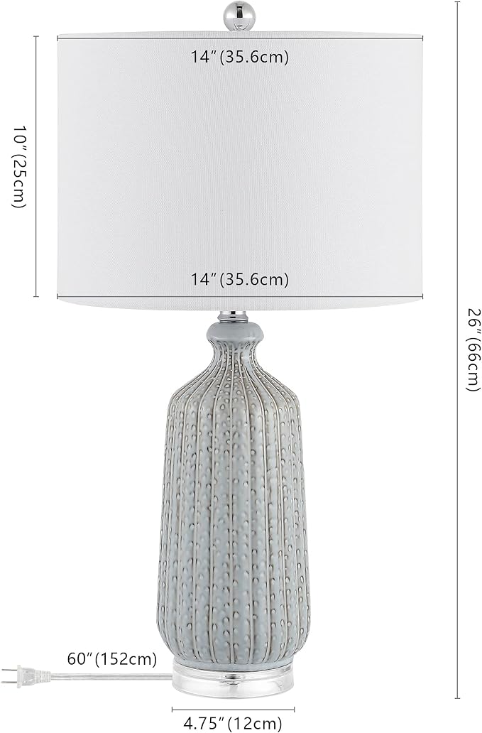 Lámpara de Mesa Contemporánea Gris 66 cm SAFAVIEH miniatura 3