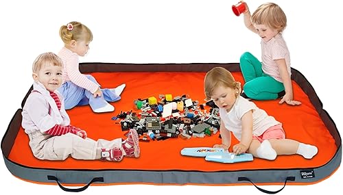 Miniatura 2 de BBpara - Cesta de almacenamiento de juguetes Alfombra de juego para ladrillos y bloques de construcción - Bolsas de almacenamiento de juguetes