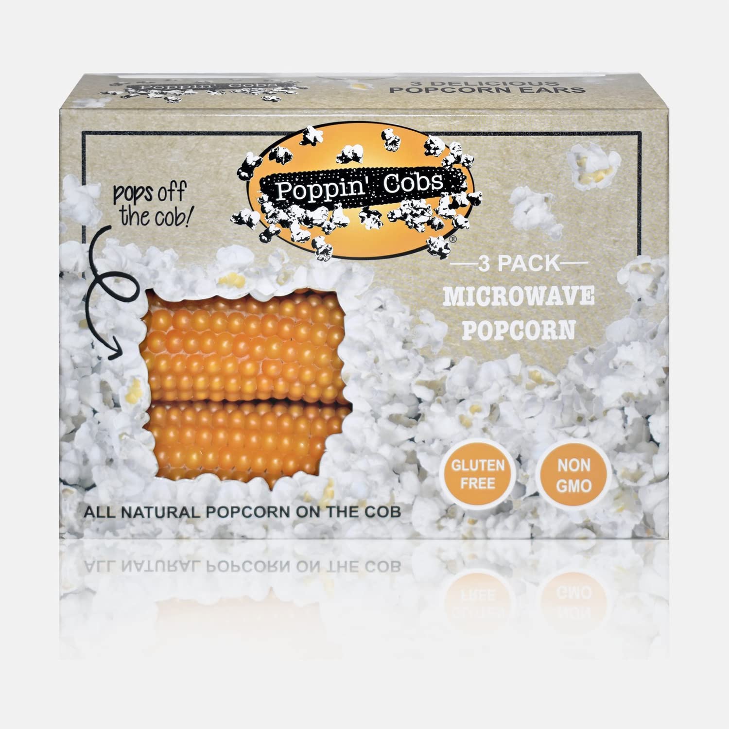 Poppin' Cobs Popcorn On The Cob Kit! Includes 3 Popcorn