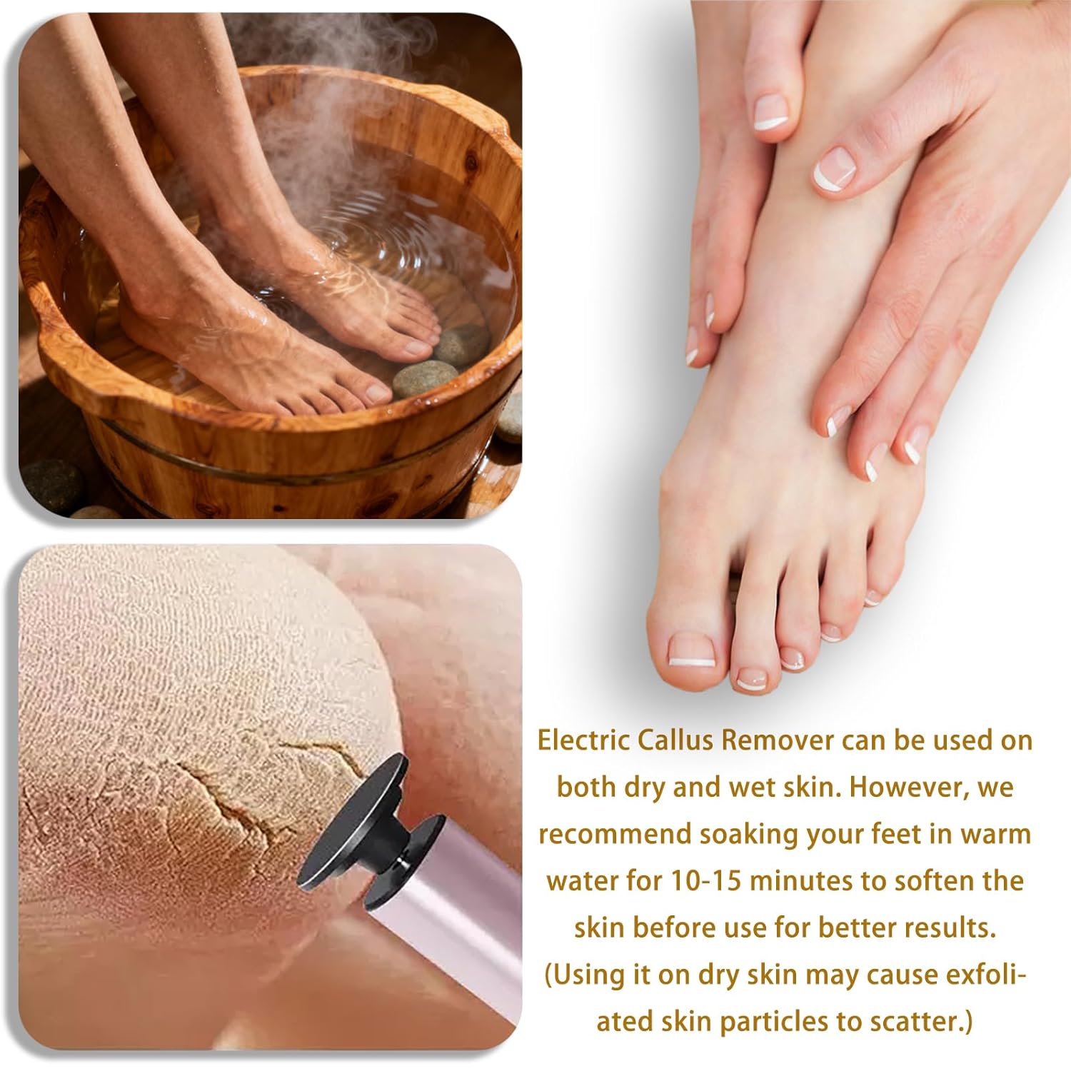 Electric Callus Remover for Feet Rechargeable Foot File Portable Pedicure Tools Dead Skin Remover Feet Care for Dead Hard Cracked Dry Skin - Image 6