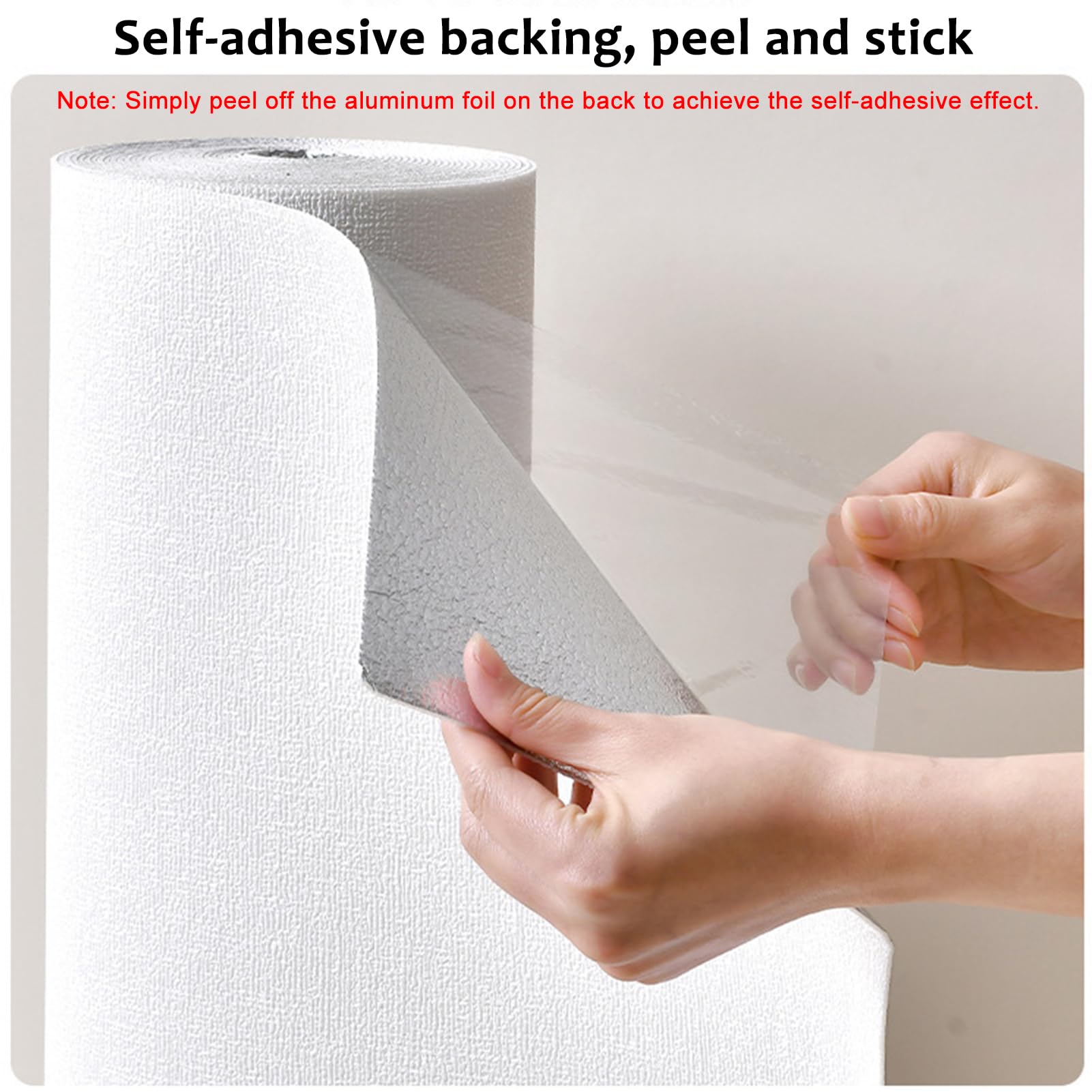Générique Papier Peint Isolant Thermique Et Anti Humidité, 5 Mm D'épaisseur Rouleau Isolant Thermique Autocollant Revetement Mural Adhesif pour Le Revêtement Salons Chambres,Gris,W50cm L10m