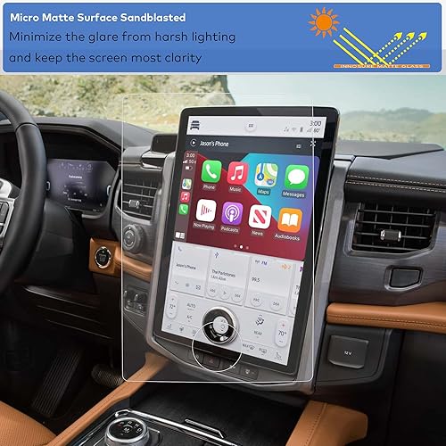 Miniatura 4 de INNOSURE Protector de pantalla de vidrio diseñado para Ford Mustang Mach-E (2021-2024), F-150 Lightning (2022-2024), Expedition (2022-2024) Pantalla