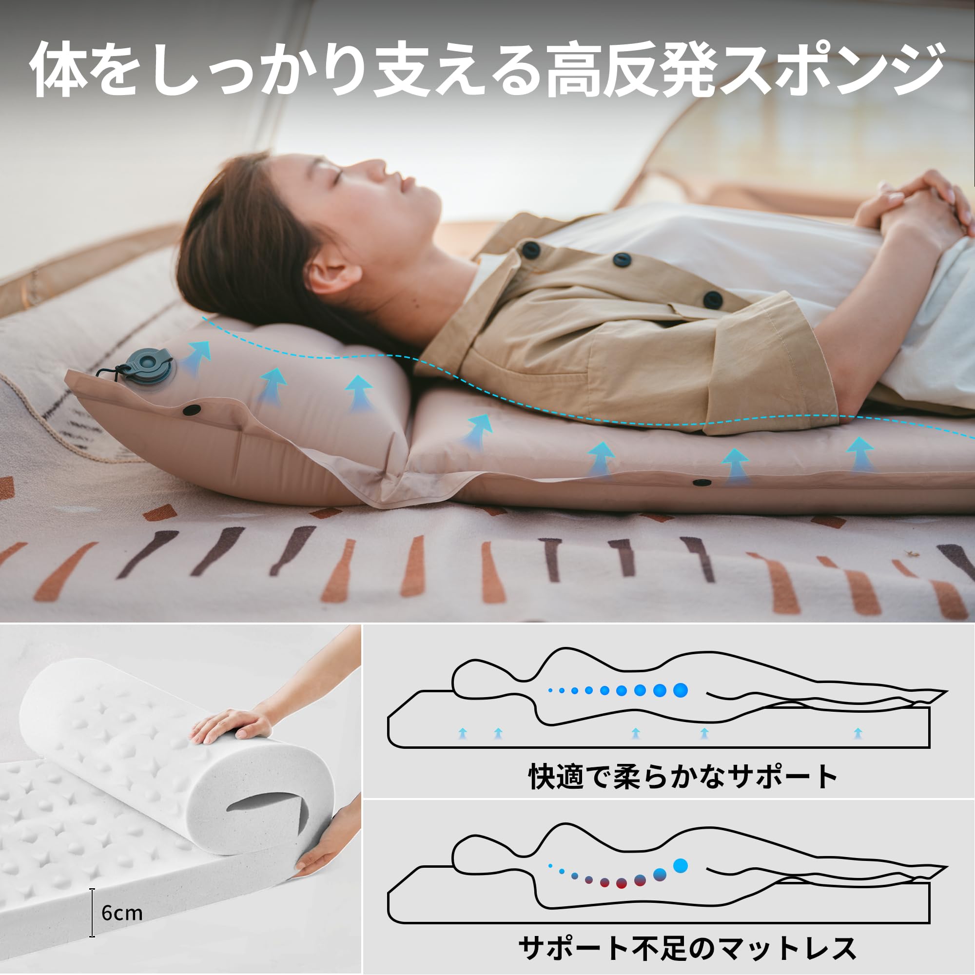 Naturehike 自動膨張スリーピングマット 枕　ポンプ Amazon.co.jp: Naturehike エアーマット【自動膨張 R値 4.6~4.9 厚手