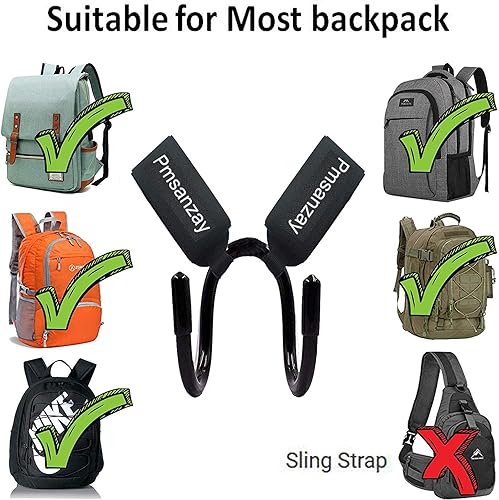 Miniatura 4 de Pmsanzay - Soporte para monopatín profesional, longboard y monopatín eléctrico, compatible universalmente con cualquier mochila con correa de hombro