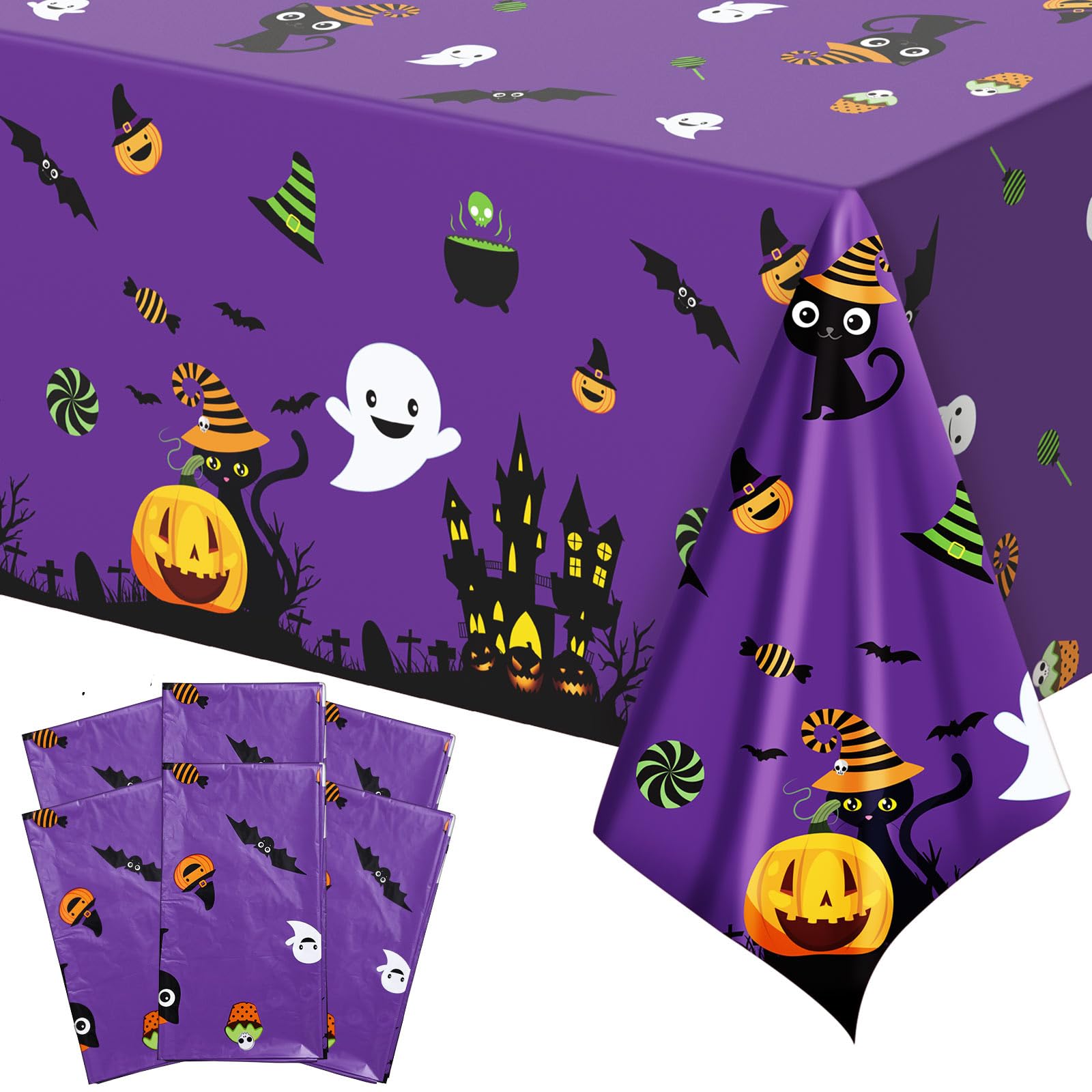 Nappes jetables Halloween pour un dîner à la maison ou une fête d'anniversaire réussie
