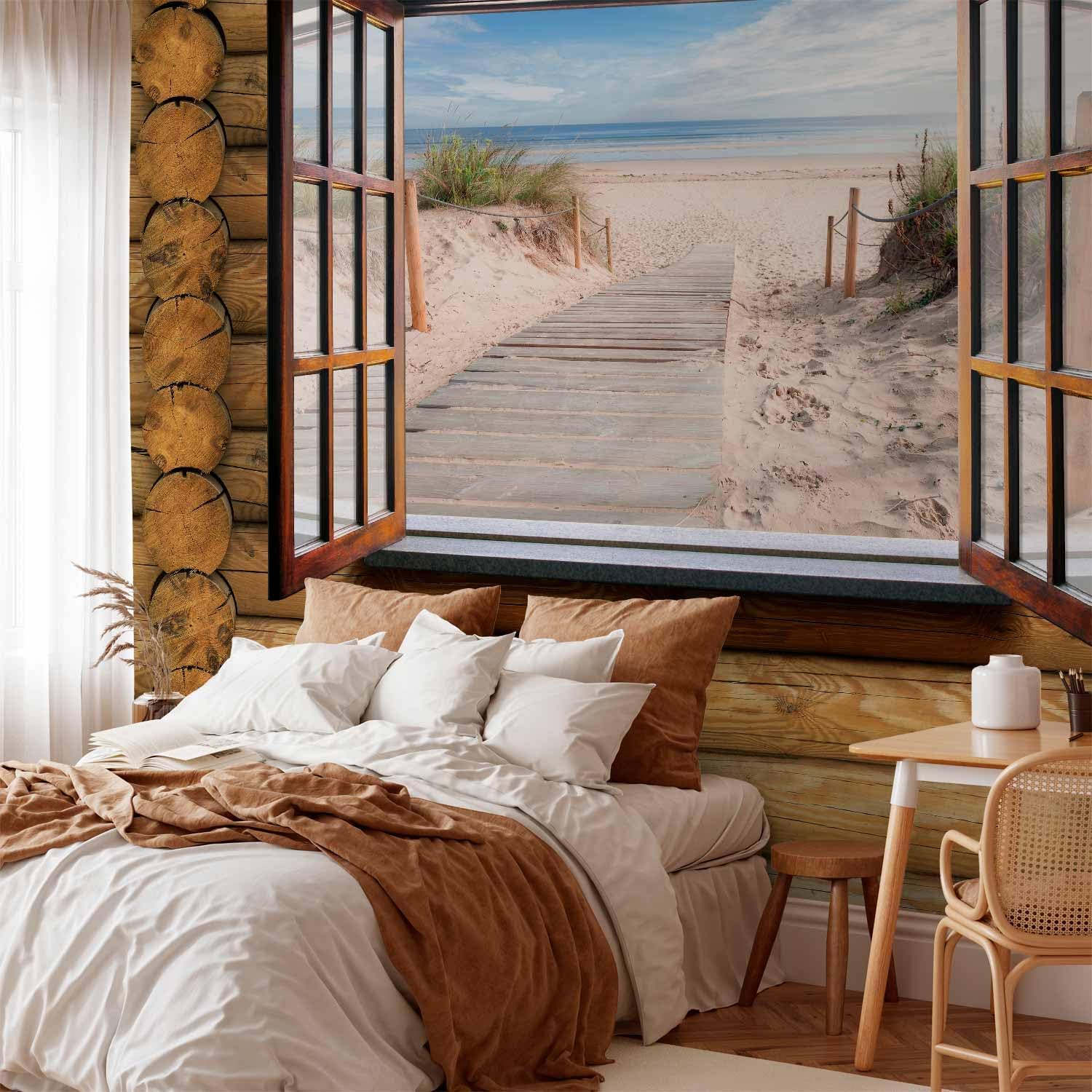 artgeist Wall Mural 77x55 in - Peel and Stick Self-Adhesive Wallpaper Removable Large Sticker Foil Wall Decor Print Picture Image Design Nature Window c-A-0042-a-a