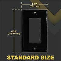 Vista 4 de Faith Cubierta decorativa para interruptor de luz o placa de pared de toma de receptáculo, 1 banda de 4.55 x 2.75 pulgadas, termoplástico de Negro
