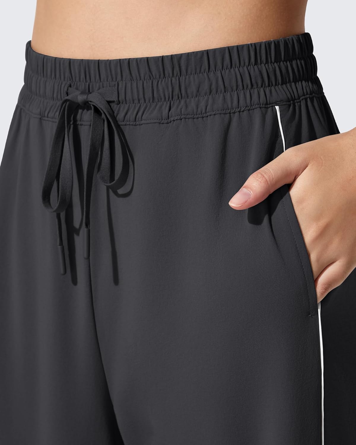 G4Free Strowen Womens Lightweight Track Pant with Pockets Wide Leg Jogging Sweatpants Drawstring Casual Trousers - Image 4