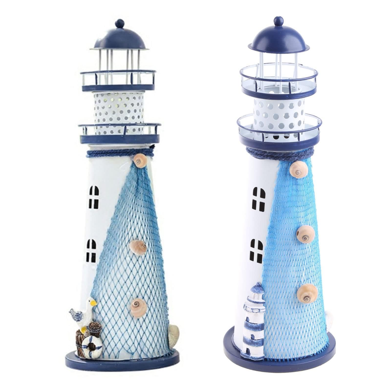 Handmade Metal Lighthouse Color Change Flashing LED Lamp Fine Crafted Table Decor Night Light Room Decorations Lighthouse Decorations Indoor Outdoor Light Up Decor Lighthouse Lamps For Night Table