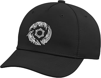 Distressed Crimson Desert Symbol of Pywel Design for Gamers Adjustable Baseball Hat