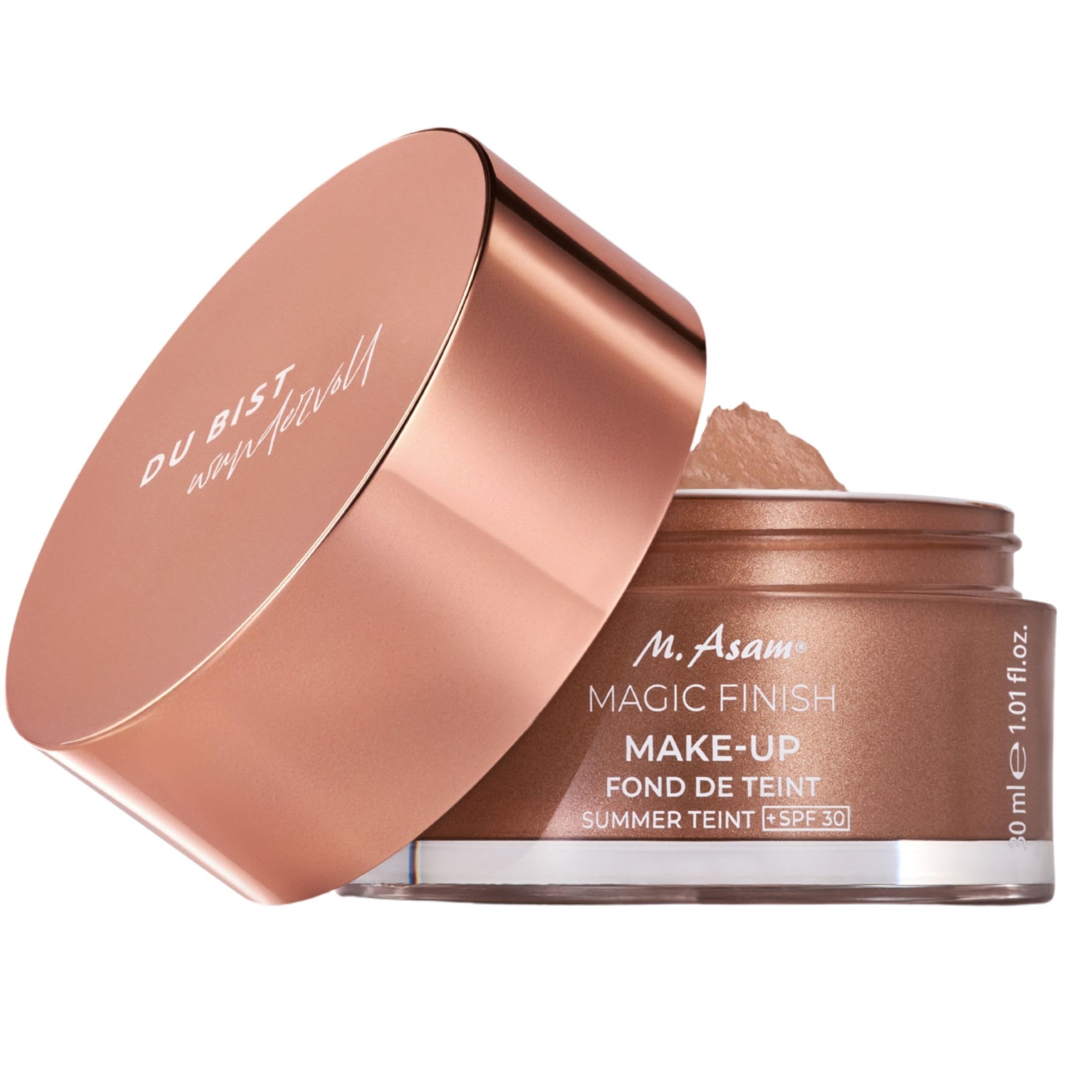 M. Asam Magic Finish Make Up Mousse Summer Teint Mit LSF 30 Special Edition (30ml), 4-in-1 Primer, Make up, Puder & Concealer, Kaschiert, Gleicht Aus, Verschönert & Perfektioniert - Für Gebräunte Haut