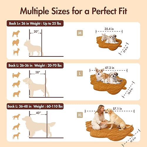 Miniatura 4 de Almohadilla Térmica Grande para Perros Impermeable Camas Eléctricas Calefactadas, Almohadillas para Mascotas para Interiores y Exteriores,