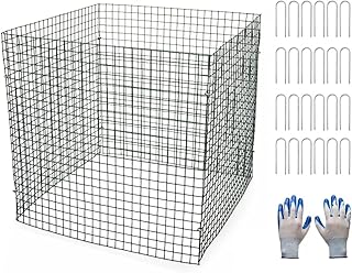 Quinnate Wire Plant Protector - 6 Pack 12 x inch Mesh Cage Used to Protect Outdoor Plants from Animals and Winter Weather ...