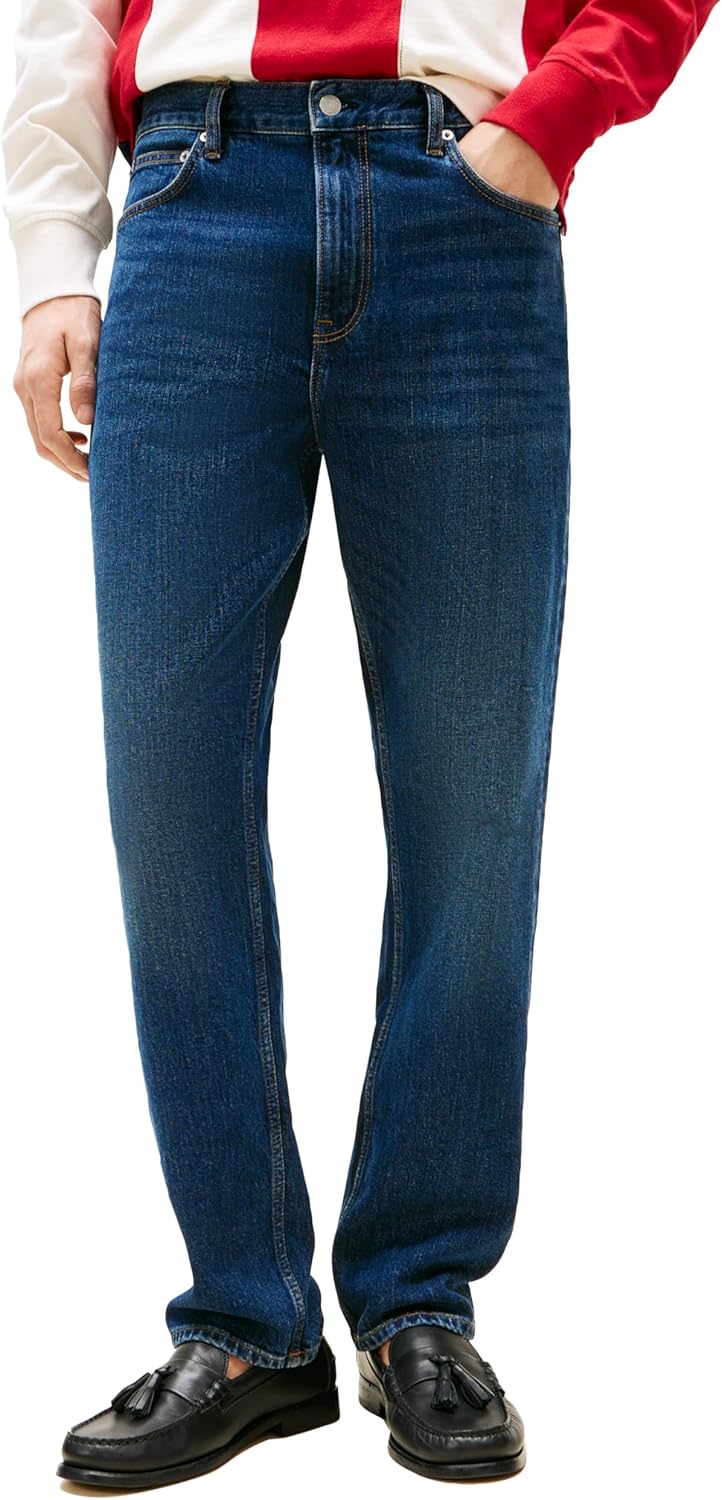 Tommy Hilfiger Mens Straight Fit Stretch Jeans for Men