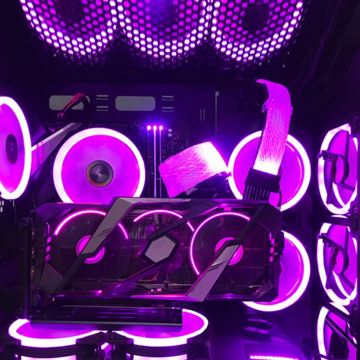Rgb Verlängerungskabel 24-pin Weiß Abs mit Netzstruktur und Beleuchtung