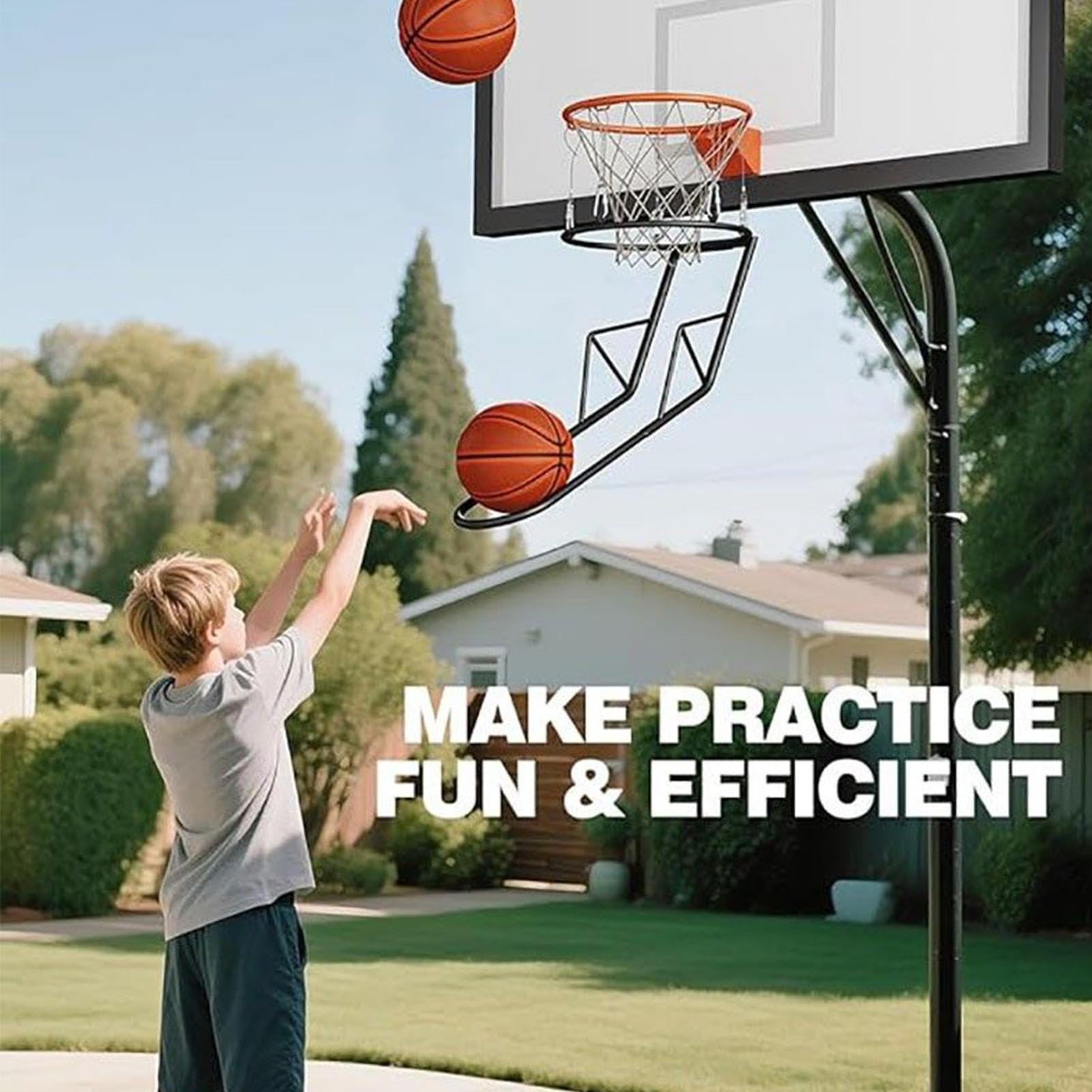 Basketball-Rebounder, Robustes Zubehör Für Basketballkörbe Aus Metall, Ball | Zubehör für Basketballkörbe Für Basketballplatz Hinterhof Außenbereich Innenbereich Innentür Training Schule Sporthalle