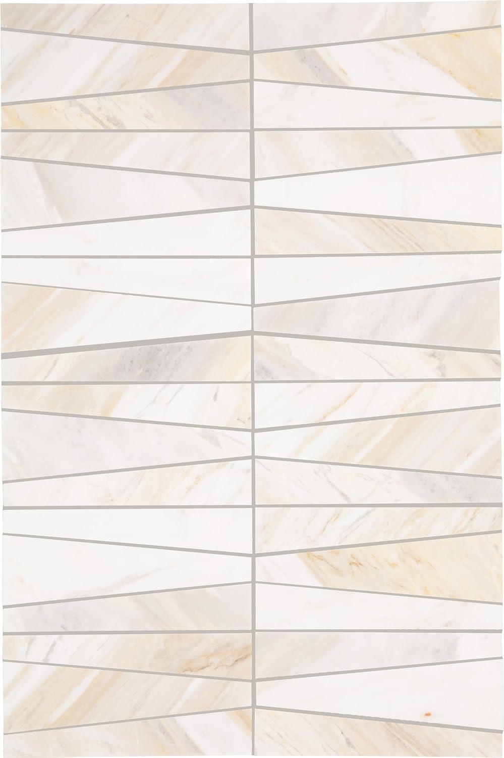 Daltile Perfit Mosaix 6" Natural Stone Trapezoid Mosaic in Honed Namaste (5 PC per Carton) (7.45 SQFT per Carton)