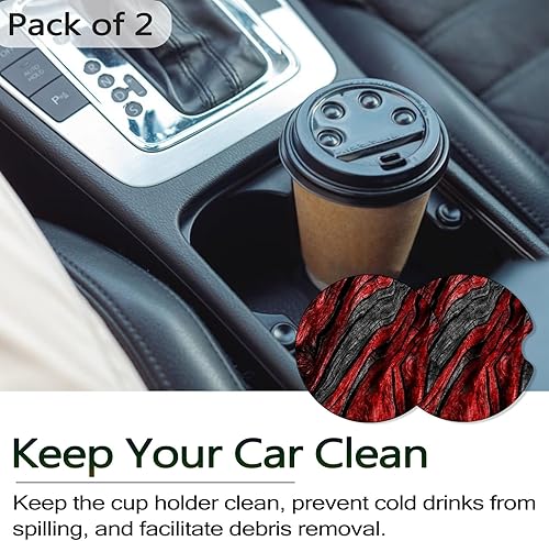 Miniatura 4 de Posavasos de coche de 3.5 pulgadas para portavasos, paquete de 2 posavasos de goma universales antideslizantes grandes para mujeres, accesorios