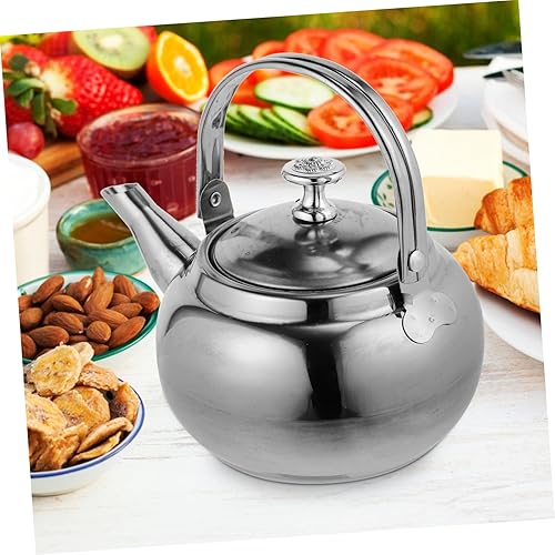 Miniatura 3 de Estufas de camping hervidor de agua caliente estufa de gas hervidor de té no magnético tetera hacer té de acero inoxidable hervidor de té camping