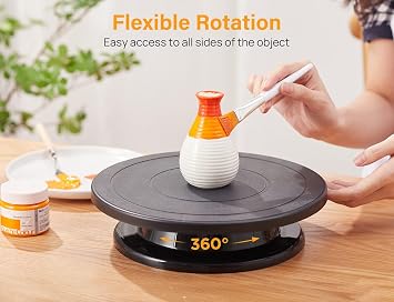 Rotating Cake Plate 28 cm Black