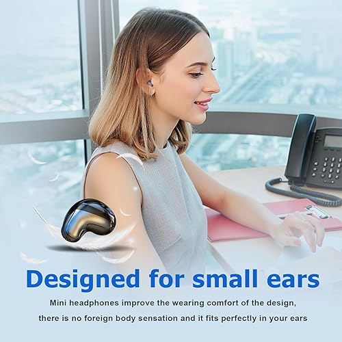 Miniatura 2 de Mini auriculares invisibles inalámbricos ocultos para el trabajo Bluetooth micro pequeños auriculares para orejas pequeñas Bluetooth invisible