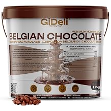 GiDeli Belgian Chocolate 1kg - Praline Chips Chocolate Drops - Whole Milk Overture - Perfect for Chocolate Fondue Baking Chocolate Fountain Desserts & Glazes